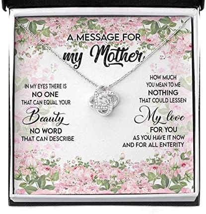 Kézzel készített Nyaklánc - Virág, Hogy Az Anya a Lányát & Fia Nyaklánc Ajándék anyák napjára, Te vagy A mindenem Nyaklánc