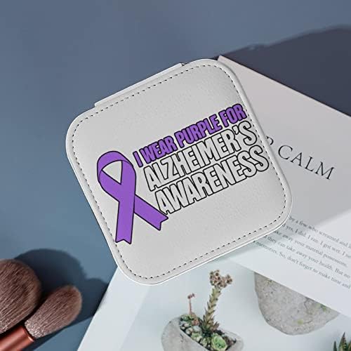 Az Alzheimer-Kór Tudatosság ékszerdoboz Szervező Kijelző Tároló Esetben Jogosult Ajándék Nők, Lányok, Fülbevaló, Nyaklánc,