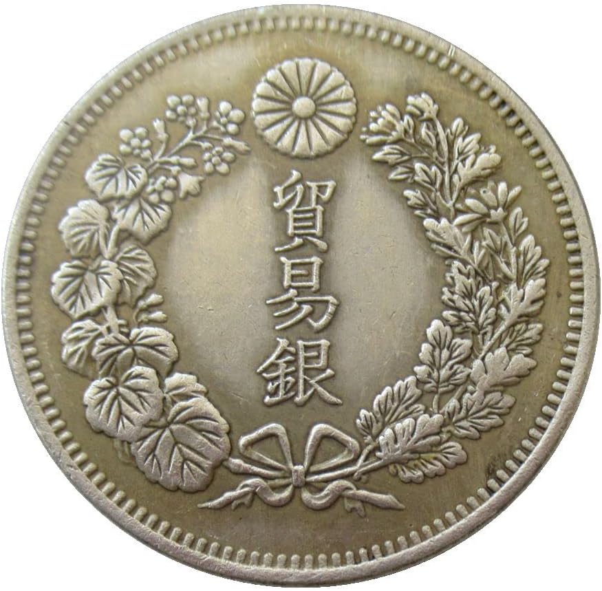 Japán Ezüst Dollár Kereskedelmi Ezüst Meiji 7 Éve Ezüst Bevonatú Replika Emlékérme