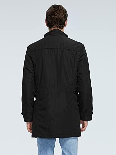 OSHHO Kabátok Női - Férfi Zip Fel a Snap Gombot, Téli Kabát (Szín : Navy Kék, Méret : X-Large)