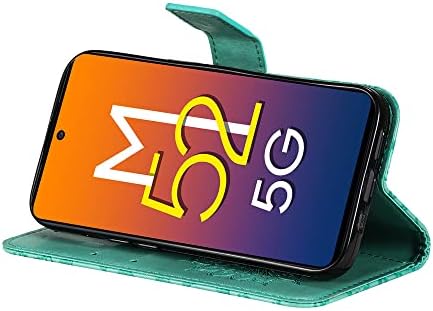 MEMAXELUS Kompatibilis a Samsung Galaxy M52 5G az Esetben Tárca Telefon Esetében a Kitámasztó Kártya-tartó Foglalat Napraforgó