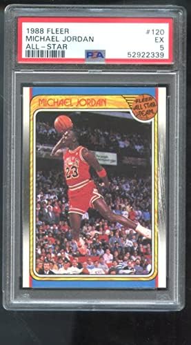 1988-89 Fleer 120 Michael Jordan All-Star, MINT a PSA 5 Osztályozott Kosárlabda Kártya NBA - Aláíratlan Kosárlabda Kártyák