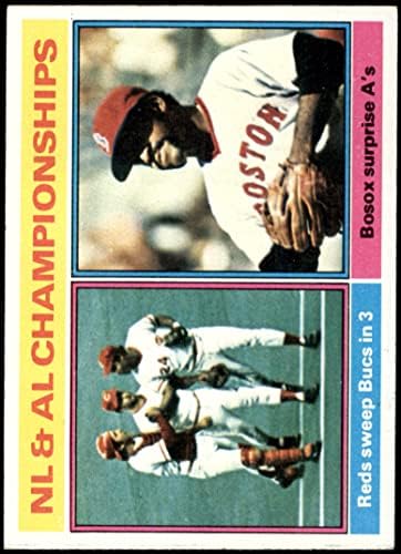 1976 Topps 461 NL & AL Bajnokság Luis Tiant Cincinnati/Bostoni Vörös/Red Sox (Baseball Kártya) EX Vörös/Red Sox