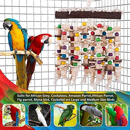 Deloky Nagy Madár Papagáj Rágás Játék -Természetes Fa Tömb, Madár Papagáj Könnyezés Játékok Javasolt Nagy Arák cokatoos,Afrikai