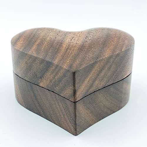 DASHUIT Dió gyűrűs dobozt, kézzel készített fa ékszerdoboz, páros gyűrű, gyűrű, fülbevaló, ékszer doboz, javaslatát, esküvőre,