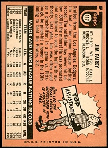1969 Topps 117 Jim Fairey Montreal Kiállítások (Baseball Kártya) EX Kiállítások