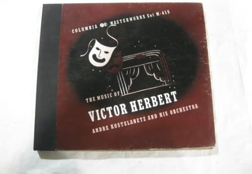 A Zene Victor Herbert, Andre Kostelanetz, valamint A Zenekar Columbia Mestermunkái Meghatározott M-415 78 Rekord díszdoboz