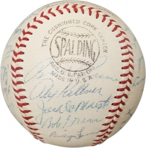 1957 All Star Game Csapat Aláírt Baseball Elston Howard Nellie Foxx Yogi Berra PSA - Dedikált Baseball