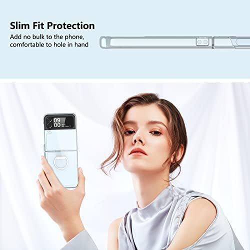 ZX Zenixy Samsung Galaxy Z Flip 4 Esetben: Átlátszó Ütésálló Védő Telefon Esetében a Galaxy Z Flip 4 5G
