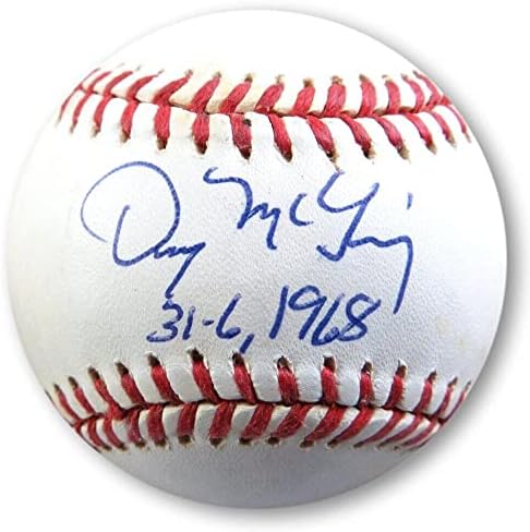 Denny McLain Aláírt Autogramot AL Baseball Tigrisek 31-6 1968-Ban Írt SZÖVETSÉG AI97767 - Dedikált Baseball