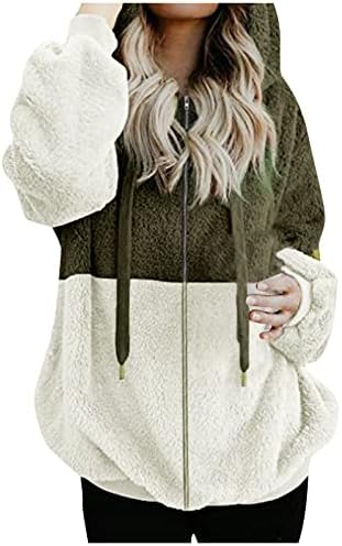 FOVIGUO Női Téli Kabát, Plus Size Munka, Hosszú Ujjú Pulóver Női Alkalmi Téli Fuzzy Fit Zsinóros Pulóver