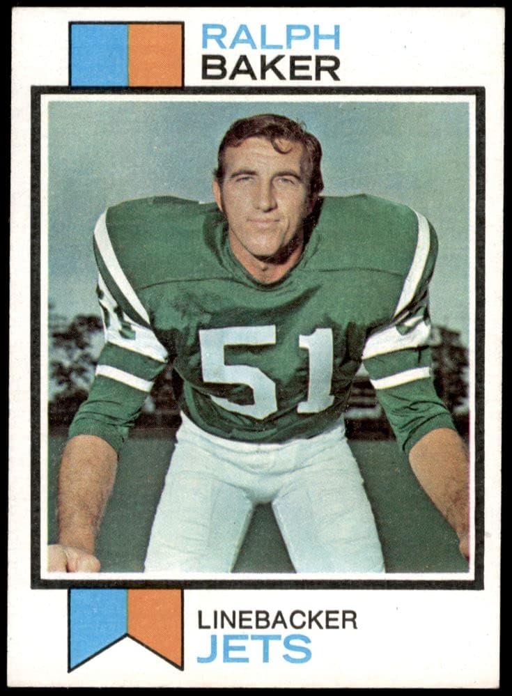 1973 Topps 486 Ralph Baker New York Jets (Foci Kártya) NM/MT Jets Penn St