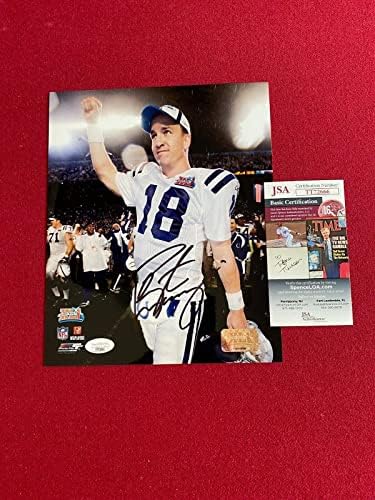 Peyton Manning, a Dedikált (SZÖVETSÉG) 8x10 Fotó (Indy Colts) Vintage/Ritka - Dedikált NFL-Fotók